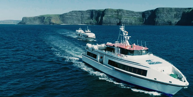 a small boat in a large body of water